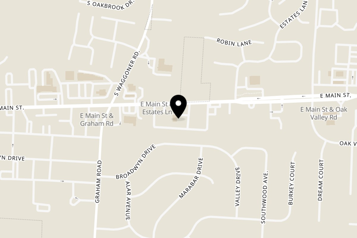 Map showing the location of Gaunley Restaurant & Bar on 7679 E Main St in Reynoldsburg